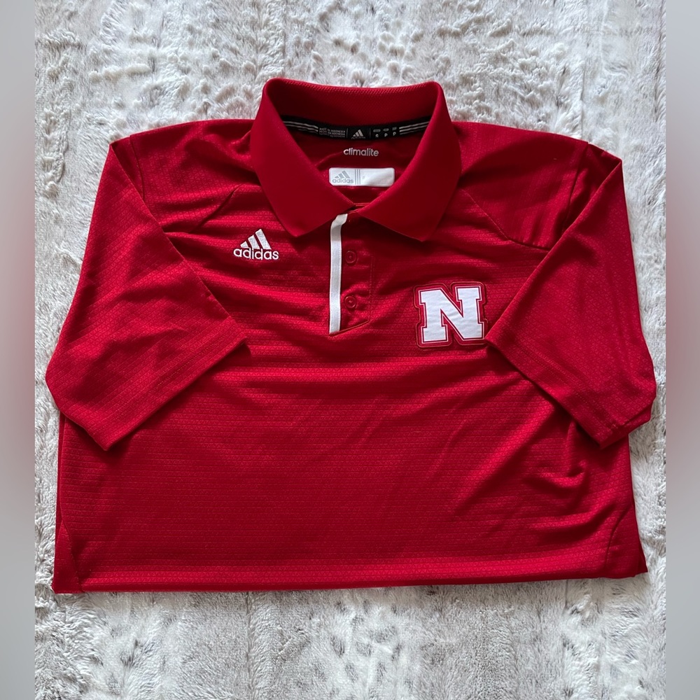 Nebraska Huskers adidas Team Polo
